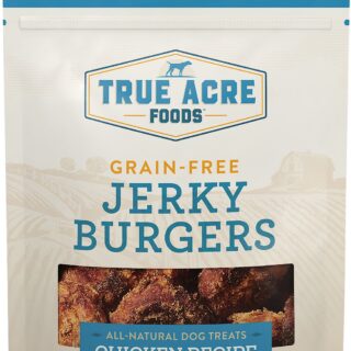 True Acre Foods Jerky Burgers Chicken Recipe Grain-Free Dog Treats 113g