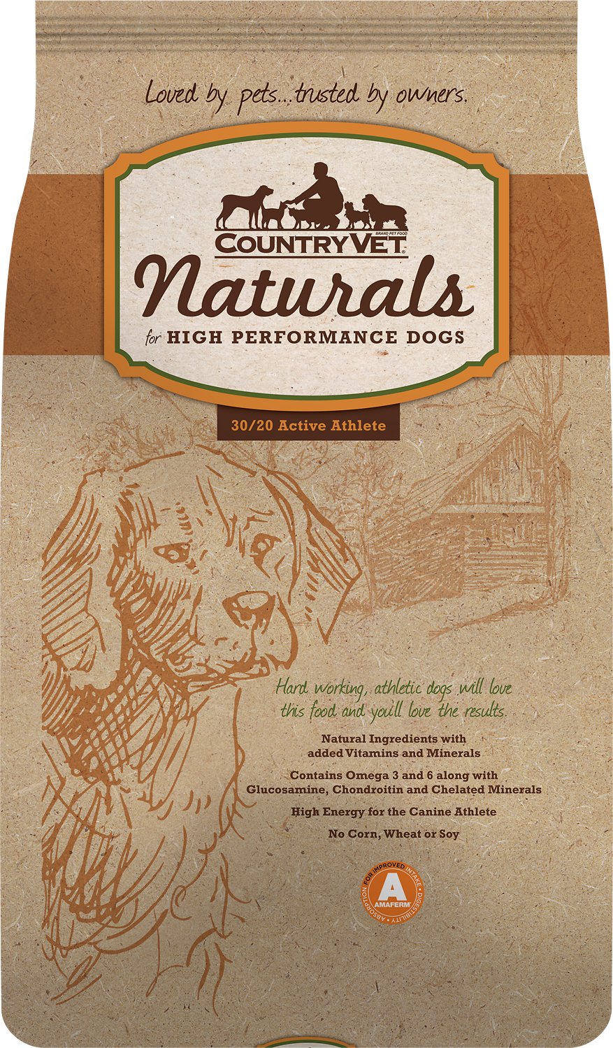 Country Vet Naturals 30 20 Active Athlete Dog Food 15.9kg