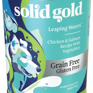 Solid Gold Leaping Waters Chicken & Salmon Recipe with Vegetable Recipe Grain-Free Small & Medium Breed Case of 6 Canned Dog Food 374g