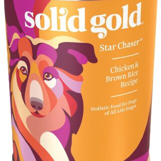 Solid Gold Star Chaser Chicken & Brown Rice Recipe Case of 6 Canned Dog Food 374g