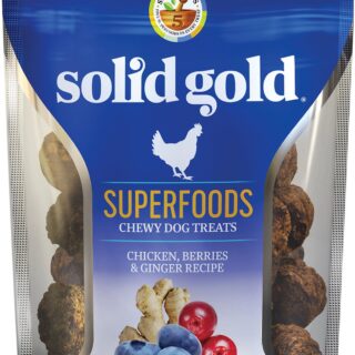 Solid Gold Superfoods Chicken, Berries & Ginger Recipe Grain-Free Chewy Dog Treats 170g