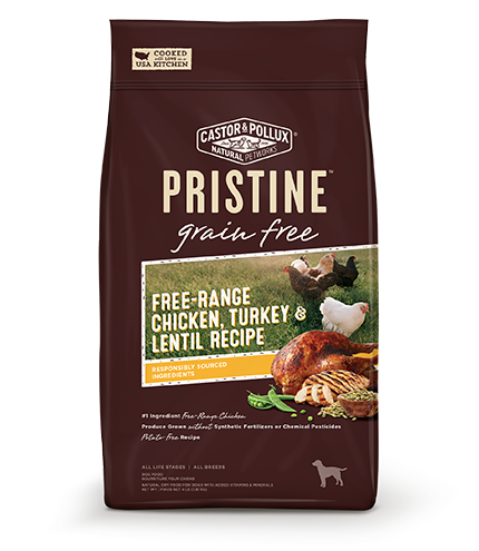 Castor Pollux PRISTINE Grain Free Free Range Chicken Turkey Lentil Recipe Dry Dog Food 8.2kg