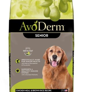 AvoDerm Senior Chicken Meal & Brown Rice Recipe Dry Dog Food 11.8kg