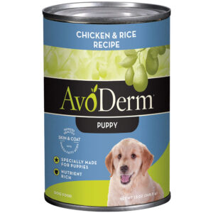 AvoDerm Natural Chicken & Rice Recipe Puppy Case of 12 Canned Dog Food 368.5g