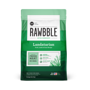 BIXBI RAWBBLE Fresh Landatarian Pork, Lamb & Goat Recipe Limited Ingredient Dry Dog Food 10.9kg