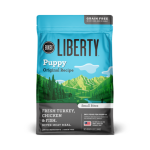 BIXBI Liberty Original Puppy Recipe Fresh Turkey, Chicken & Fish Grain-Free Dry Dog Food 5kg