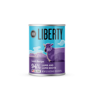 BIXBI LIBERTY LAMB RECIPE CASE OF 12 CANNED WET DOG FOOD 354g