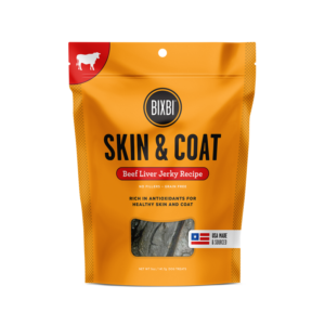 BIXBI Skin & Coat Beef Liver Jerky Dog Treats 340g