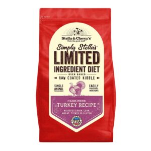 STELLA & CHEWY'S SIMPLY STELLA LIMITED INGREDIENT CAGE-FREE TURKEY RECIPE RAW COATED KIBBLE DRY DOG FOOD 10kg