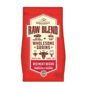 STELLA & CHEWY'S WHOLESOME GRAINS RED MEAT RECIPE WITH PUMPKIN & QUINOA RAW BLEND BAKED KIBBLE DRY DOG FOOD 10kg