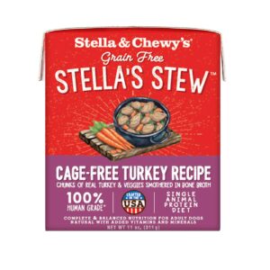 STELLA & CHEWY'S STELLAS STEW CAGE-FREE TURKEY GRAIN FREE ADULT CASE OF 12 WET DOG FOOD 311g