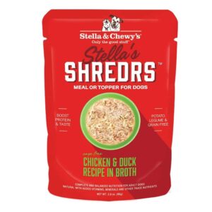 STELLA & CHEWY'S STELLAS SHREDRS CHICKEN & DUCK RECIPE IN BROTH ADULT WET DOG FOOD 80g