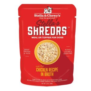 STELLA & CHEWY'S STELLAS SHREDRS CAGE-FREE CHICKEN RECIPE IN BROTH ADULT WET DOG FOOD 80g