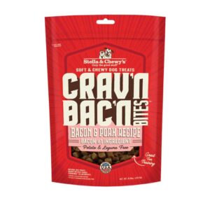 Stella & Chewy's Crav'n Bac'n Bites Bacon & Pork Recipe Dog Treats 234G