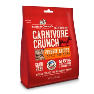 Stella & Chewy's Carnivore Crunch Grass-Fed Beef Recipe Freeze-Dried Raw Dog Treats 92g