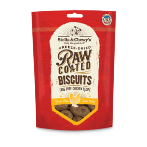 Stella & Chewy's Raw Coated Biscuits Cage-Free Chicken Recipe Freeze-Dried Grain-Free Dog Treats 255g