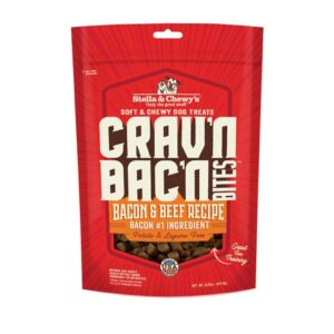 Stella & Chewy's Crav'n Bac'n Bites Bacon & Beef Recipe Dog Treats 234g