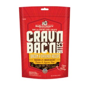 Stella & Chewy's Crav'n Bac'n Bites Bacon & Chicken Recipe Dog Treats 234g