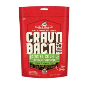 Stella & Chewy's Crav'n Bac'n Bites Bacon & Duck Recipe Dog Treats 234g