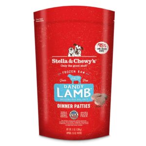 STELLA & CHEWY'S DANDY LAMB FROZEN RAW DINNER PATTIES DOG FOOD 1.36kg