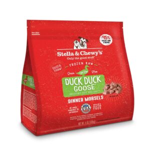 STELLA & CHEWY'S DUCK DUCK GOOSE FROZEN RAW DINNER MORSELS DOG FOOD 1.8kg