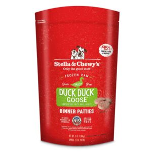 STELLA & CHEWY'S DUCK DUCK GOOSE FROZEN RAW DINNER PATTIES DOG FOOD 1.36kg