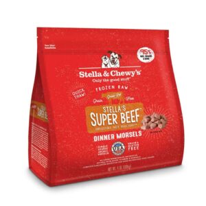 STELLA & CHEWY'S STELLAS SUPER BEEF FROZEN RAW DINNER MORSELS DOG FOOD 1.8kg