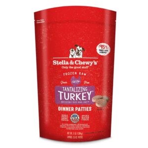 STELLA & CHEWY'S TANTALIZING TURKEY FROZEN RAW DINNER PATTIES DOG FOOD 1.36kg