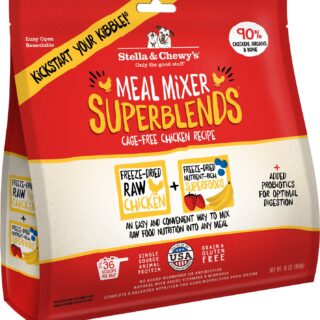 Stella & Chewy's SuperBlends Cage-Free Chicken Recipe Meal Mixers Freeze-Dried Raw Dog Food Topper 454g