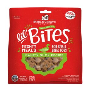 Stella & Chewy's Lil' Bites Dainty Duck Recipe Small Breed Freeze-Dried Raw Dog Food 198g