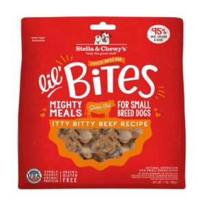 Stella & Chewy's Lil' Bites Itty Bitty Beef Recipe Small Breed Freeze-Dried Raw Dog Food 198g