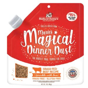 Stella & Chewy's Marie's Magical Dinner Freeze-Dried Raw Dust Grass-Fed Beef Dog Food Topper 198g