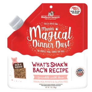 Stella & Chewy's Marie's Magical Dinner Dust What's Shak'n Bac'n Recipe Freeze-Dried Raw Dog Food Topper 198g