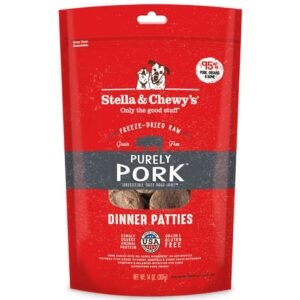 Stella & Chewy's Purely Pork Freeze-Dried Raw Dinner Patties Dog Food 397g