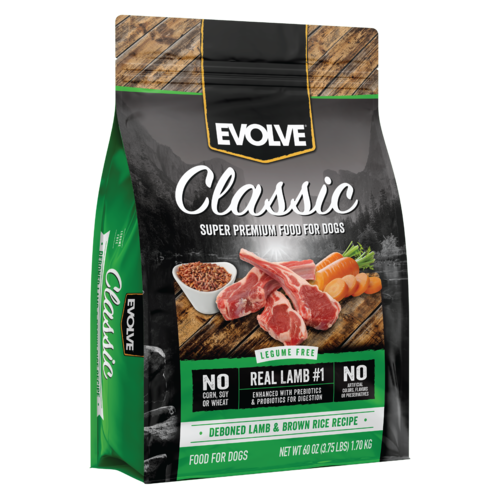 EVOLVE CLASSIC LAMB BROWN RICE RECIPE DRY DOG FOOD 6.3kg