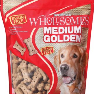 SPORTMiX Wholesomes Grain-Free Medium Golden Biscuit Dog Treats 1.82kg