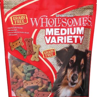 SPORTMiX Wholesomes Medium Variety Grain-Free Biscuit Dog Treats 1.82kg