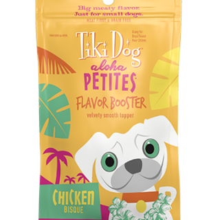 Tiki Dog Aloha Petites Flavor Booster Chicken Bisque Grain-Free Case of 12 Dog Food Topper 42.5g