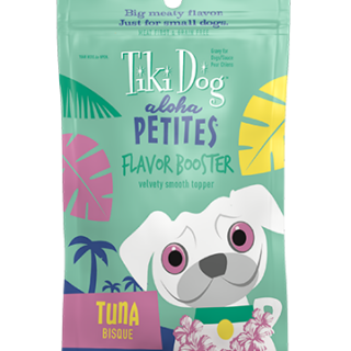 Tiki Dog Aloha Petites Flavor Booster Tuna Bisque Grain-Free Case of 12 Dog Food Topper 42.5g