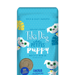 Tiki Dog Aloha Petites Puppy Mousse Chicken with Chicken Liver & Pumpkin Case of 12 Wet Dog Food 85g