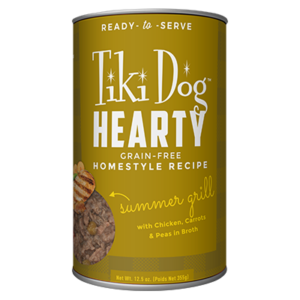 Tiki Dog Hearty Summer Grill Grain-Free Homestyle Recipe Case of 12 Wet Dog Food 354g