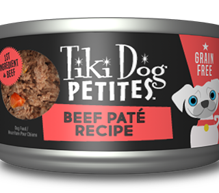 Tiki Dog Petites Paté Beef Grain-Free Case of 12 Wet Dog Food 85g