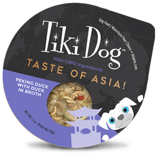 Tiki Dog Petites Taste of Asia Asian Peking Duck With Duck in Broth Case of 4 Wet Dog Food 85g