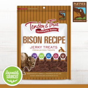 TENDER AND TRUE BISON JERKY PREMIUM GRAIN-FREE DOG TREATS 113G