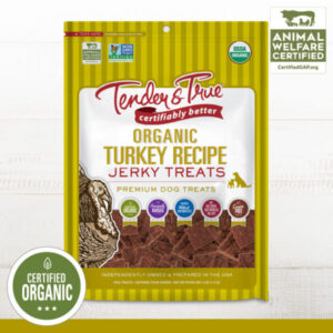 TENDER AND TRUE ORGANIC TURKEY JERKY PREMIUM GRAIN-FREE DOG TREATS 113G