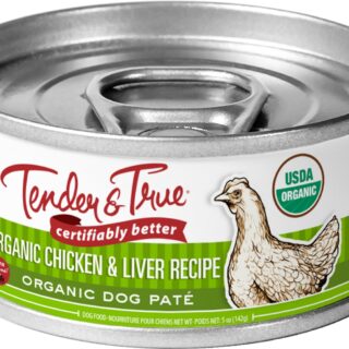 TENDER AND TRUE ORGANIC CHICKEN & LIVER GRAIN-FREE CASE OF 24 CANNED DOG FOOD 142G