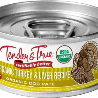 TENDER AND TRUE ORGANIC TURKEY & LIVER GRAIN-FREE CASE OF 24 CANNED DOG FOOD 142G