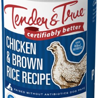 TENDER AND TRUE CHICKEN & BROWN RICE GRAIN-FREE CASE OF 12 CANNED DOG FOOD 374G