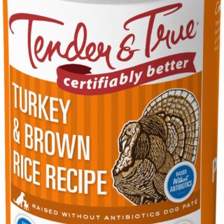 TENDER AND TRUE TURKEY & BROWN RICE GRAIN-FREE CASE OF 12 CANNED DOG FOOD 374G