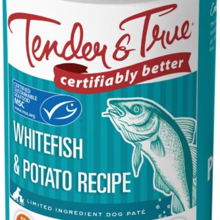 Tender & True Limited Ingredient Ocean Whitefish & Potato Recipe Grain-Free Case of 12 Canned Dog Food 374g